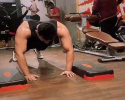 He is a fitness freak and work out regularly.